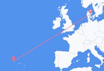 Flights from Flores Island, Portugal to Aarhus, Denmark