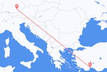 出发地 土耳其出发地 安塔利亚目的地 德国慕尼黑的航班