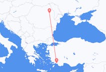 Vluchten van Bacau, Roemenië naar Dalaman, Turkije