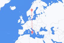 Flights from Sveg, Sweden to Catania, Italy