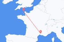 Flyrejser fra Nimes, Frankrig til Alderney, Guernsey