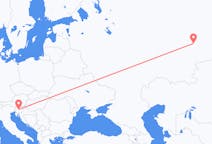 슬로베니아 류블랴나에서 출발해 러시아 예카테린부르크로(으)로 가는 항공편