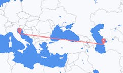 出发地 土库曼斯坦土庫曼巴希目的地 意大利安科納的航班