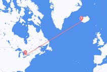 Flyg från Waterloo, Ontario till Reykjavík