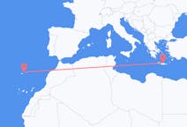 Flights from Heraklion, Greece to Vila Baleira, Portugal