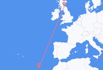 Vluchten van Edinburgh, Schotland naar Funchal, Portugal