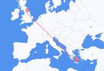 Flights from Heraklion in Greece to Leeds in England