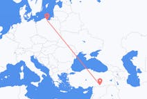 Flyg från Şanlıurfa, Turkiet till Gdańsk, Polen