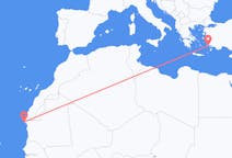 Flyreiser fra Nouâdhibou, Mauritania til Kos, Hellas