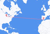 Flights from Chicago, the United States to Málaga, Spain