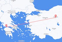 トルコのアンカラからから、ギリシャのパトラスまでのフライト