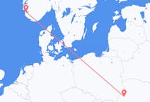 Vluchten van Lviv, Oekraïne naar Stavanger, Noorwegen
