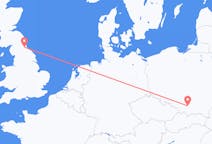 Fly fra Durham, England til Kraków