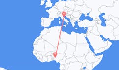 Flyreiser fra Ilorin, Nigeria til Ancona, Italia