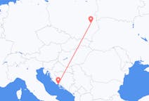 Flights from Lublin in Poland to Split in Croatia