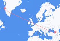 出发地 格陵兰瑪尼特索克目的地 土耳其埃尔祖鲁姆的航班
