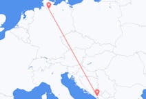 Flights from Podgorica in Montenegro to Hamburg in Germany
