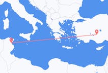 Flyreiser fra Enfidha, Tunisia til Konya, Tyrkia