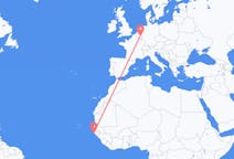 Flyg från Cap Skidåkning, Senegal till Liège, Belgien