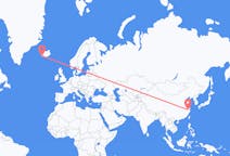 Flyg från Hangzhou, Kina till Reykjavík, Kina
