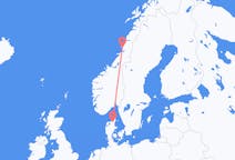 Vluchten van Brønnøysund naar Aalborg