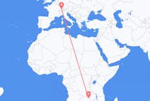 Flyg från Ndola, Zambia till Zürich, Schweiz