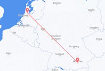 Flyreiser fra Amsterdam, Nederland til München, Tyskland