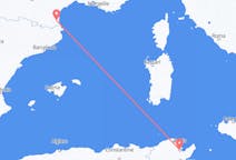 Flüge von Tunis, Tunesien nach Perpignan, Frankreich