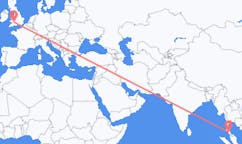 出发地 泰国出发地 董里前往威尔士的加迪夫的航班
