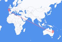 澳大利亚出发地 莫里飞往澳大利亚飞往 圣地亚哥·德孔波斯特拉的航班