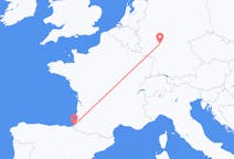 Flyg från Biarritz, Frankrike till Frankfurt, Tyskland