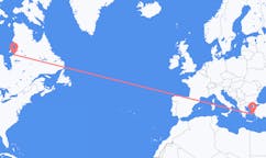 Flights from Kuujjuarapik, Canada to Icaria, Greece