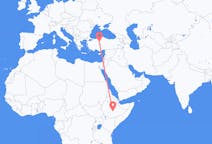 Flyrejser fra Goba, Etiopien til Ankara, Tyrkiet