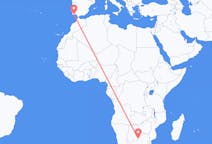 Vluchten van Gaborone, Botswana naar Faro, Napoli, Portugal