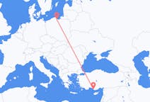 Loty z Gazipasa, Turcja do Gdańsk, Polska