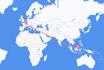 Flyreiser fra Balikpapan, Indonesia til Lyon, Frankrike