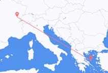 Flyrejser fra Dole, Frankrig til Skíros, Grækenland