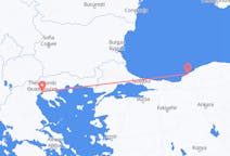 トルコのから ゾングルダク、ギリシャのへ テッサロニキフライト