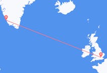 Flyreiser fra London, England til Paamiut, Grønland