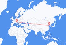 Flyreiser fra Yantai, Kina til Venezia, Italia