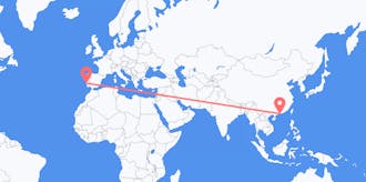 Flyreiser fra Macau til Portugal