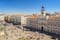 Photo of Madrid Spain, aerial view city skyline at Puerta del Sol .
