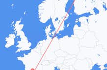 Flyg från Carcassonne, Frankrike till Vasa, Finland