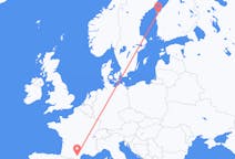 出发地 法国卡尔卡松目的地 芬兰瓦萨的航班