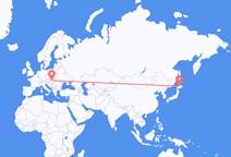 Flyg från Asahikawa, Japan till Budapest, Ungern