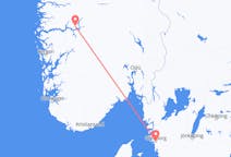 스웨덴 예테보리에서 출발해 노르웨이 송달에게(으)로 가는 항공편