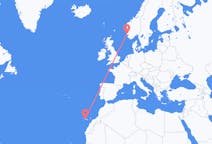 Flyreiser fra Haugesund, Norge til Tenerife, Spania