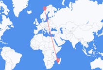 Flights from Toliara, Madagascar to Hemavan, Sweden