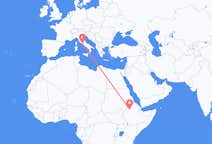 Flyg från Bahir Dar, Etiopien till Rom, Italien