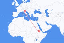 出发地 埃塞俄比亚出发地 巴赫達爾目的地 意大利罗马的航班